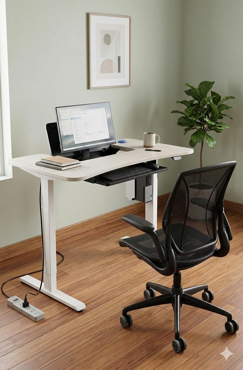 Diffrient World Task Chair | Black Pinstrip Mesh Seat and Back | Black Frame, Black Trim | Height-Adjustable Duron Arms | Standard Foam Seat, 3" Carpet Casters, 5" Cylinder