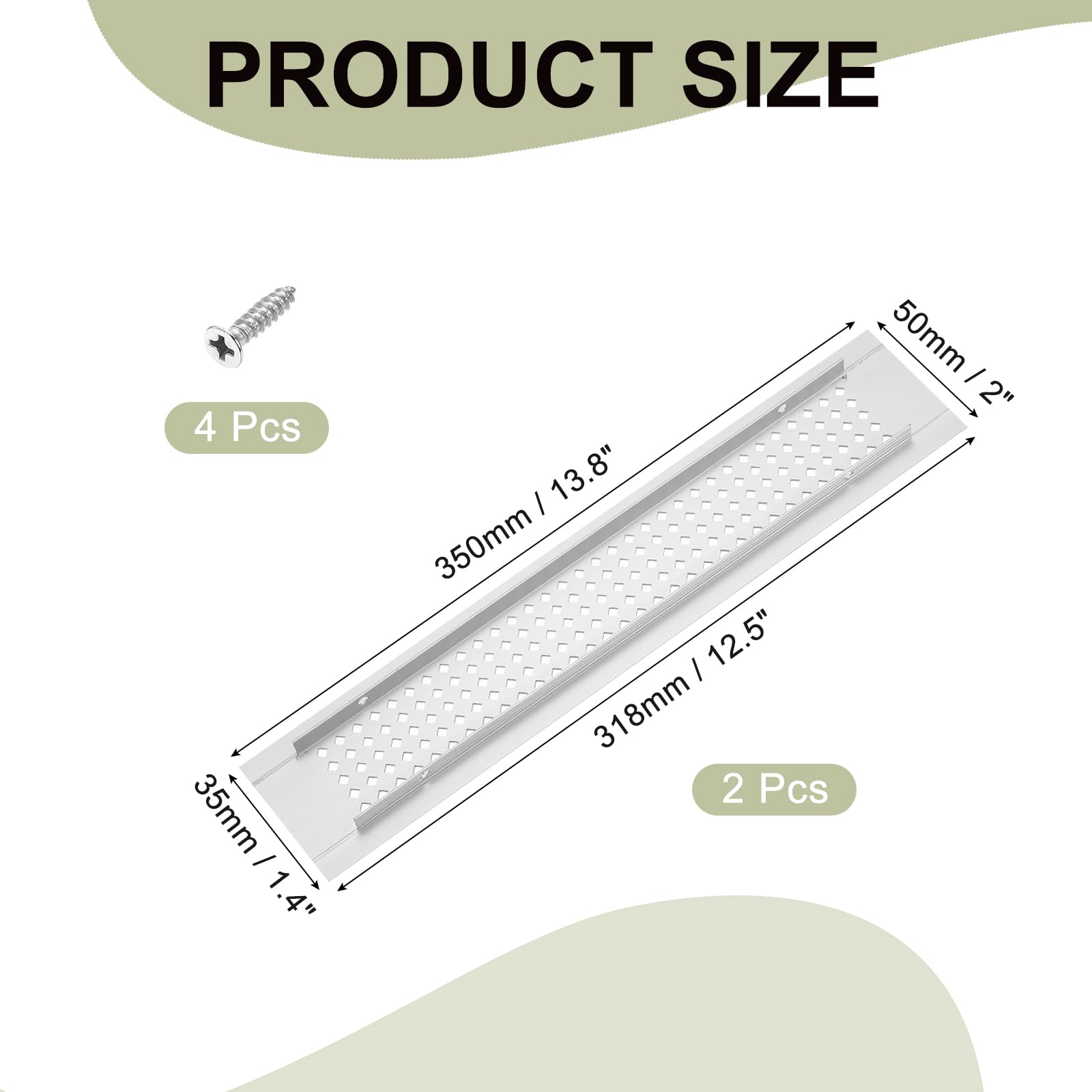 PATIKIL 14 x 2 Inch Door Air Vent Cover - Image 2