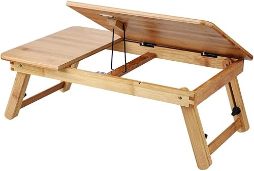 Miniatura 7 de Laptop Table Bamboo Wooden Laptop Sofa Couch Office Stand Stand for Desks and Beds (50 * 30 Without Drawer)