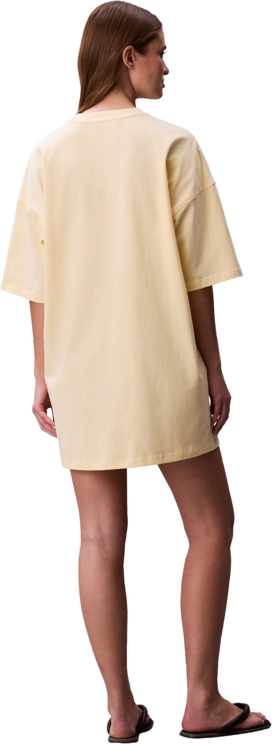 Calvin Klein Damen Ss Woven Label Oversized Tee DRE Lv047f228g Kleider