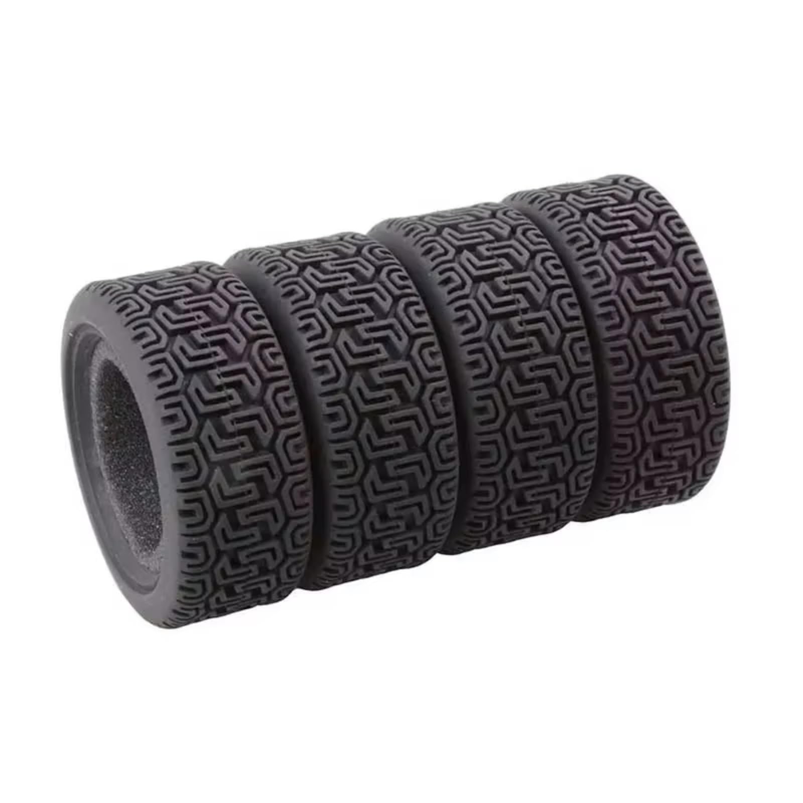 Accesorios coches RC per Tamiya per TT01 per TT02 per HSP per HPI 1/10 RC off-Road per Buggy Car 4 Pezzi 70 Mm Pneumatici Gomma Ruote Anteriori(A)