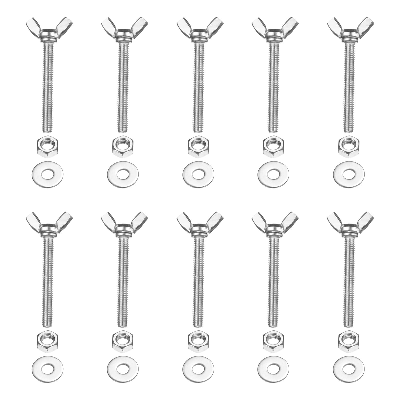PATIKIL M6-1 x 50 mm Wing Butterfly Screw
