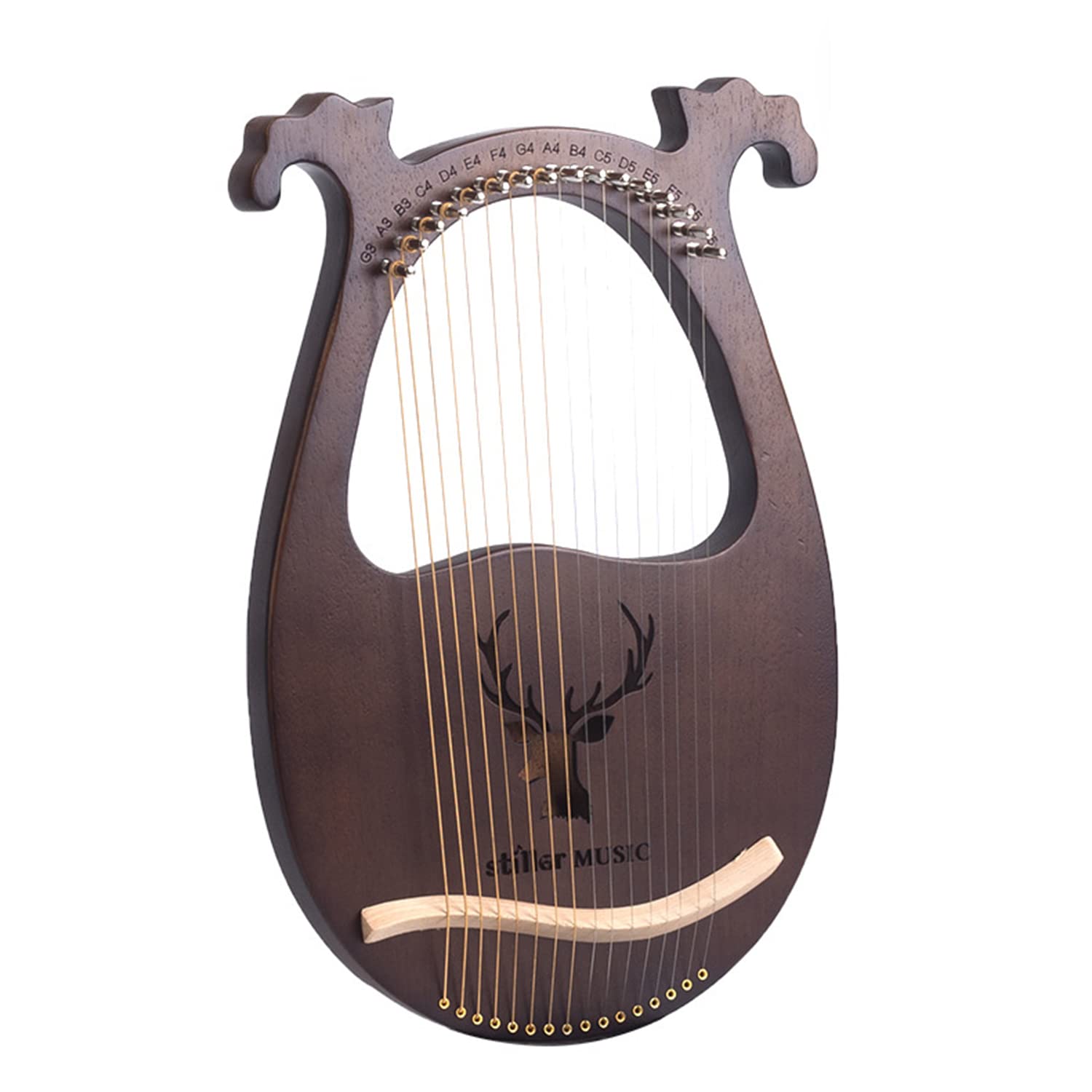 Harfa， Lira Harfa, Solidny Drewniany Instrument Mahoń Z Opatentowanym Projektem, Przenośna 16 Metalowych Strun Dla Dorosłych Dzieci Początkujących(Yellow,2)