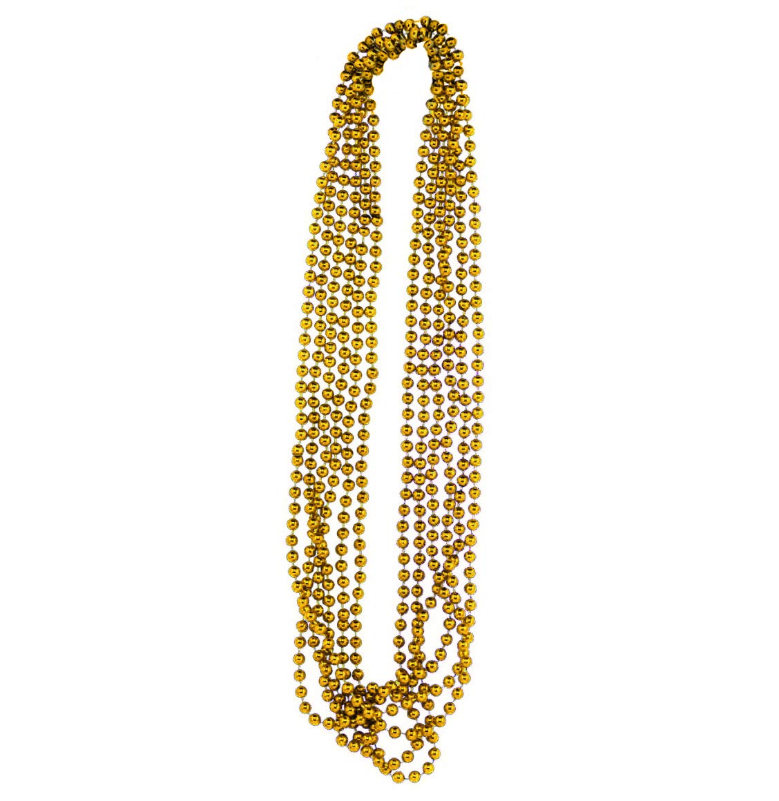 PMU Metallic Beads Necklaces for Mardi Gras, Christmas, New Year's Day, Carnival Party Favors