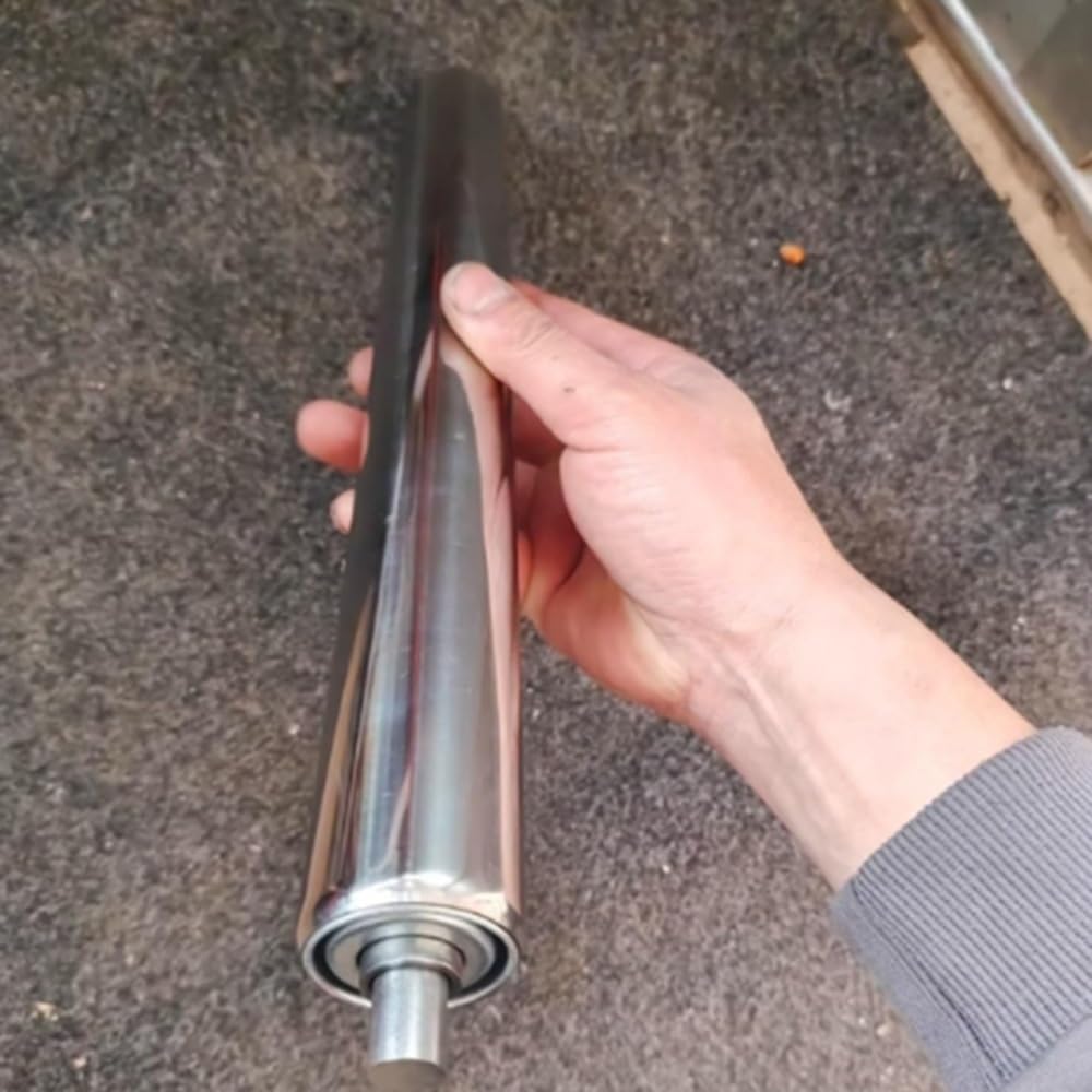 Confezione da 10 rulli trasportatori da 100-1000 cm di ricambio per sistemi di trasportatore, rulli folli resistenti per uso in fabbrica da 25 mm e 60 mm