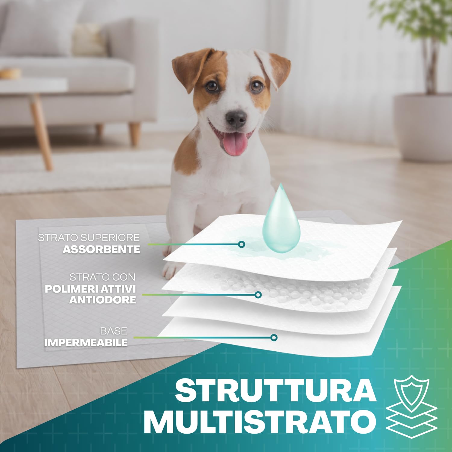 VIRSUS tappetini igienici per Cane 60x90 400 Pezzi traversine Cani Animali Domestici con Adesivo Anche per Gatti Anti Odore