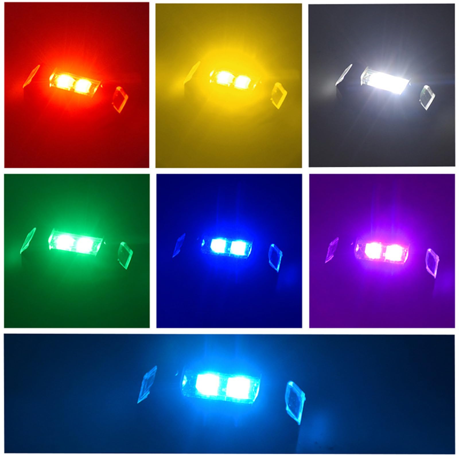 4 Pcs Luce stroboscopica del drone, Luci di segnalazione per il volo notturno con 7 colori, Strobe Drone Light per droni