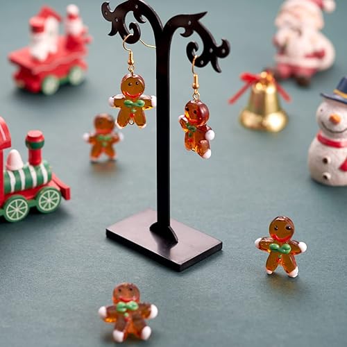 Vista 79 de Cheriswelry 46 cuentas de Navidad para árbol de Navidad, muñeco de nieve, guantes de hombre de jengibre, medias de cuentas surtidas, manualidades