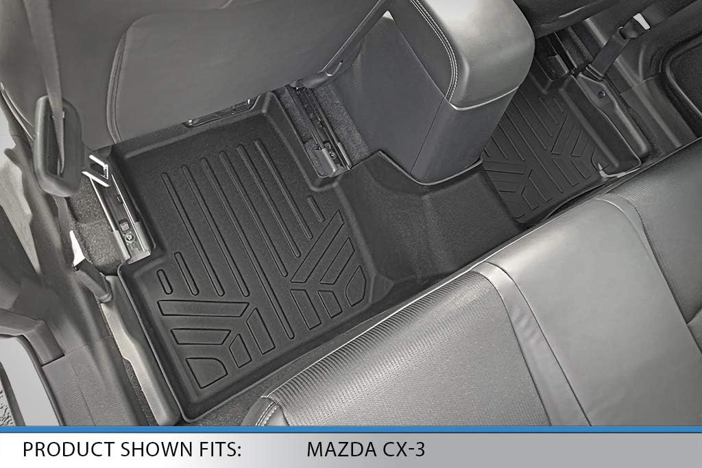 SMARTLINER Custom Fit Floor Mats 2nd Row Liner for 2016-2021 Mazda CX3 - Image 2