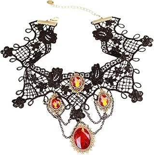Collar Gargantilla Vintage Ajustable De Encaje Gótico Para Mujeres y Niñas Accesorio De Fiesta Cosplay y Eventos Especiales