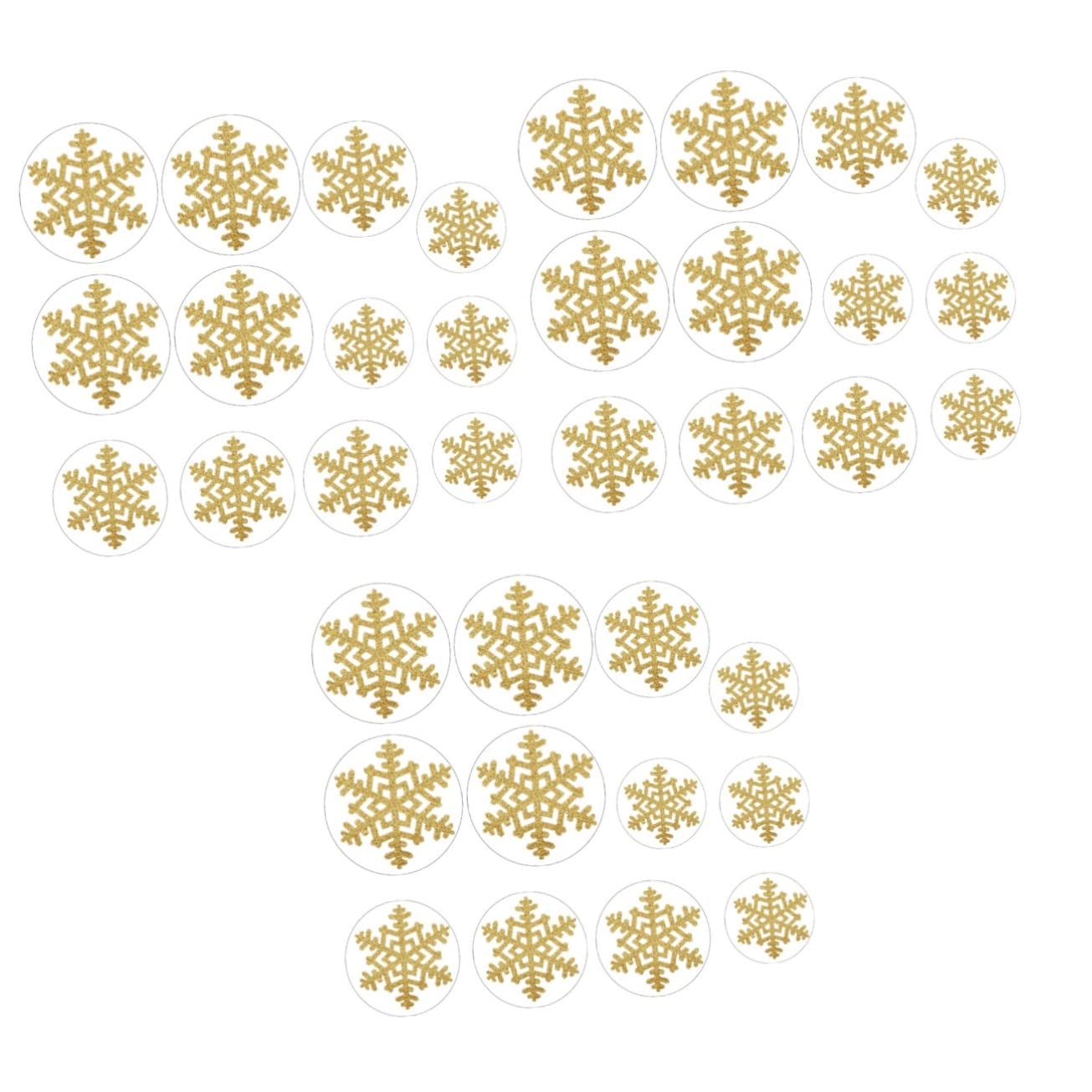 STOBAZA 36stücke Weihnachtsdeko Schneeflocken Aufkleber Kreative Selbstklebende Und Bodenaufkleber Glitzernde Weihnachtsdekoration Für Party Winterfest Abnehmbar Vielseitig Einsetzbar