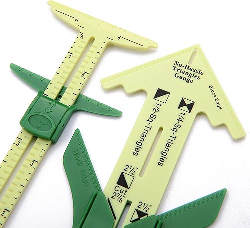 Miniatura 5 de Juego de 2 tamaños diferentes de instrumentos deslizantes 5 en 1 en forma de T con calibre de triángulos sin complicaciones, regla de medición de