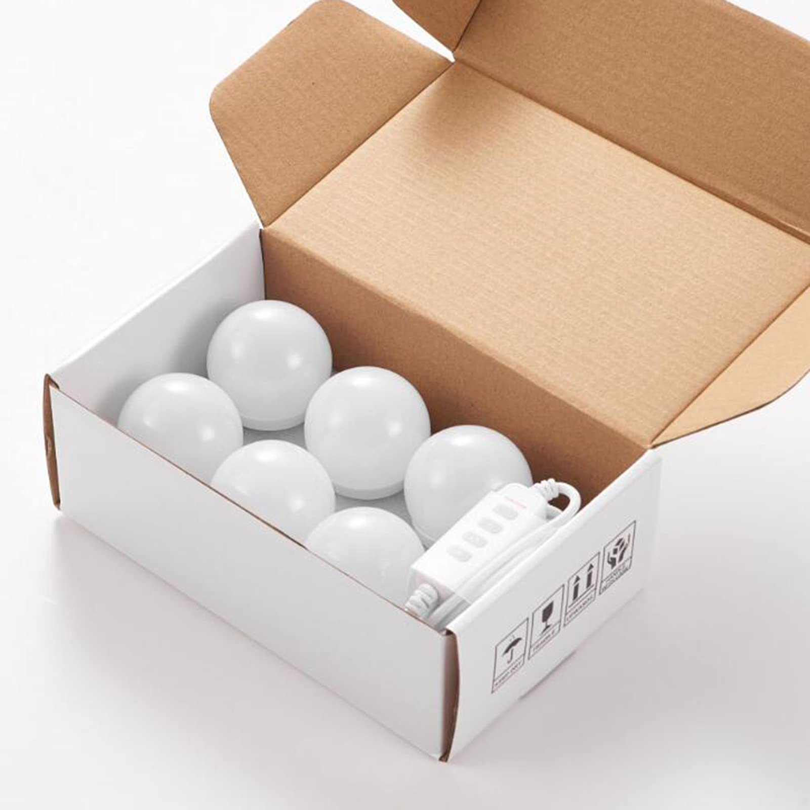 Kit de Bandes Lumineuses Led Pour Miroir de Salle Den, Avec 4/6/10 Ampoules À Intensité Variable Pour Miroir Sur Toute La Longueur Du Corps Et Miroir Mural de Salle Den (Miroir Non Inclus)./6