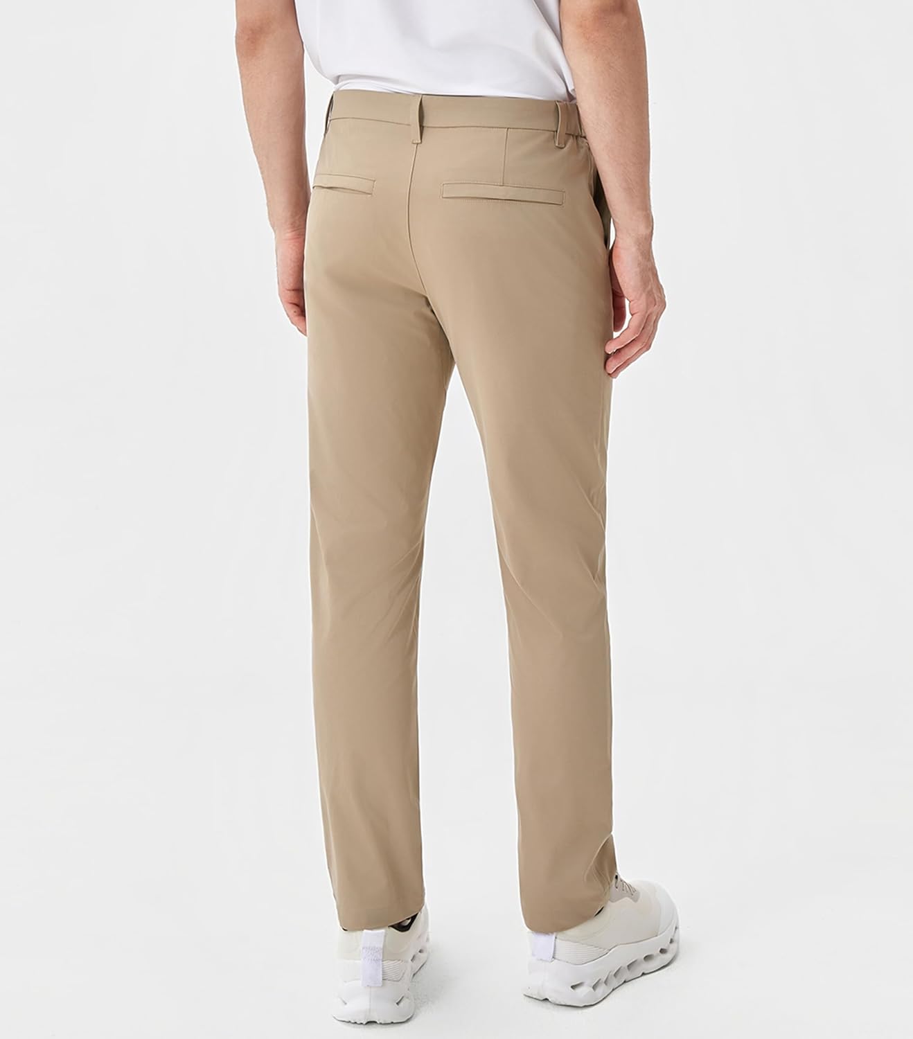 Mens Stretch Casual Pants Golf Slim Straight Pants Stretch-Waist Dress Pants Business Casual with Hidden Pockets - Image 2