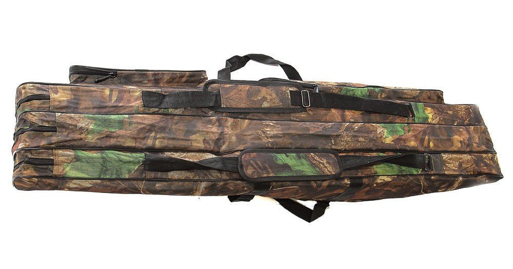 KANANA Angeltasche Rutentasche Rutenfutteral Angelkoffer Anglertasche Tasche (3fach)