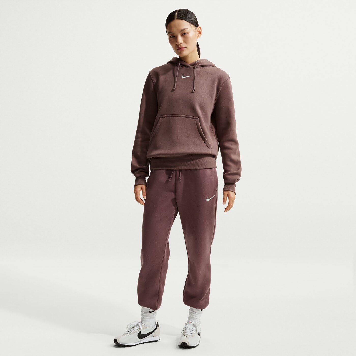 Nike Women's W NSW PHNX FLC STD PO HOODIE Sweatshirt, Tattoo/Sail, XL