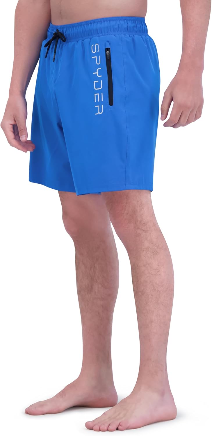 Spyder Men's Swim Trunks – Stretch, Quick-Dry 7-inch Board Shorts Sun Protection & Liner