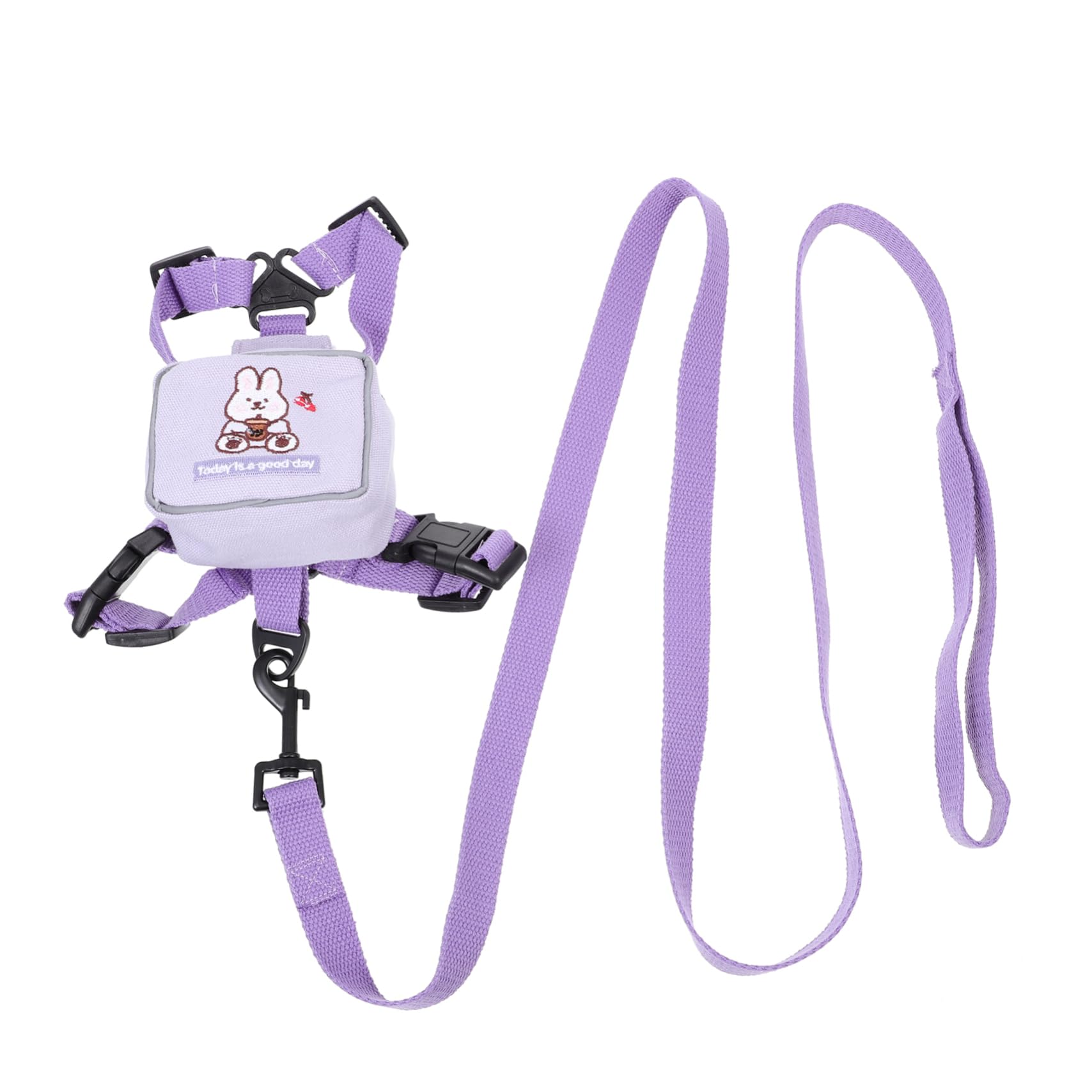 BESPORTBLE Cartoon Dog Vest Type Backpack with Leash Cat Harness for Walking Training and Jogging for Pets Convenient One Hand Operation Bunny Design