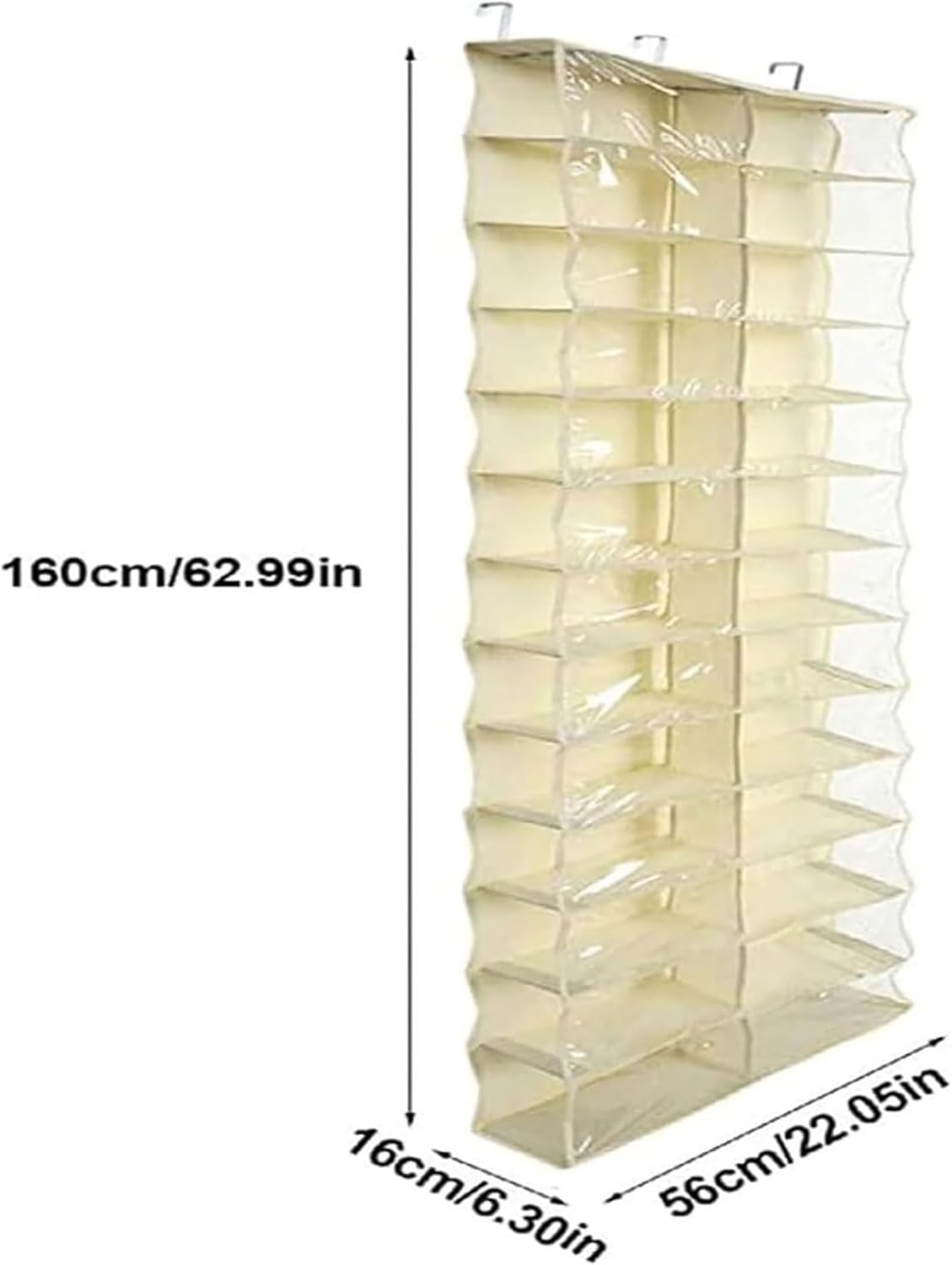 Hoodie Organizer Storage Hack, Behind The Door Shoe Organizer,Foldable Behind The Space Behind Doors for Storing Shoes. (63 X 22in)