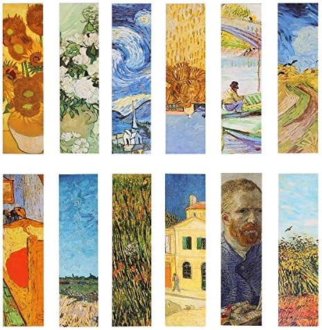 Van Gogh Oil Painting Bookmarks for Women Men Kids Boys Girls Children Teens, 30PCS