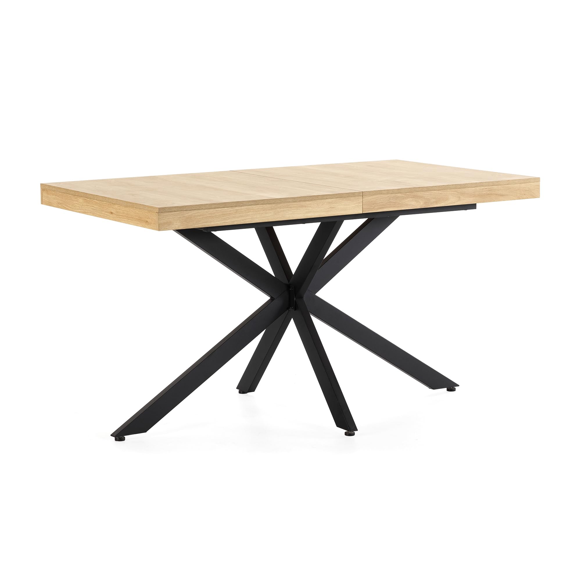 HOMN LIVING Tavolo da Pranzo allungabile Genova Effetto Rovere, 140-180 cm (Lunghezza), 80 cm (profondità), 75 cm (Altezza)