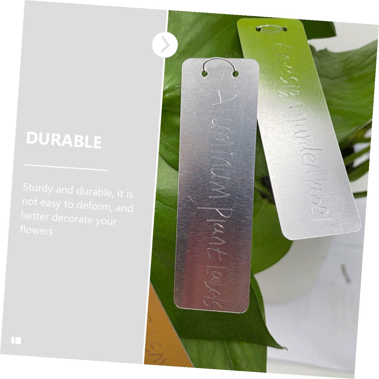 POPETPOP 100pcs Metal Plant Markers Garden Labels for Seedlings and Succulents, Sturdy Aluminum Plant Identify Tags for Outdoor Pots and Lawn Gardening