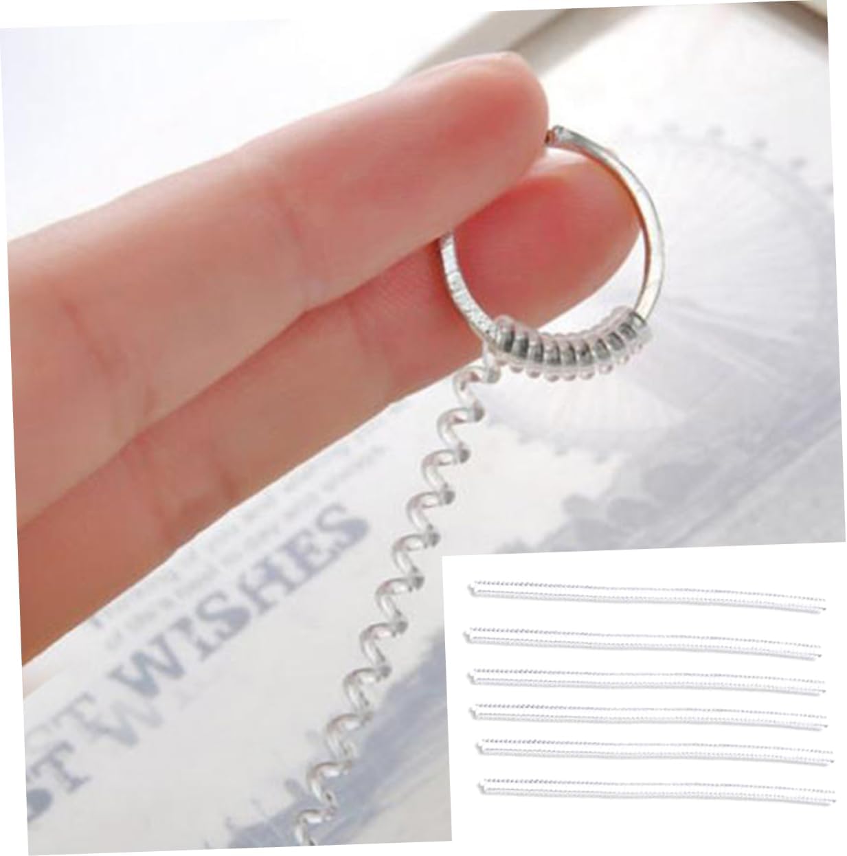 VILLFUL 12pcs Ring Size Adjuster for Women Invisible Size Reducer TPU Ring Guard Comfortable to Wear