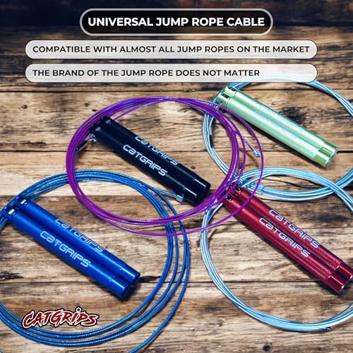 Springseil Kabel, Ersatzkabel für Springseil, Stahlseil für Springseil, Speed Rope Kabel, Ersatzkabel für Sprungseil, Crossfit Springseil Kabel, Ersatzkabel für Crossfit (Schwarz, 2.0mm)