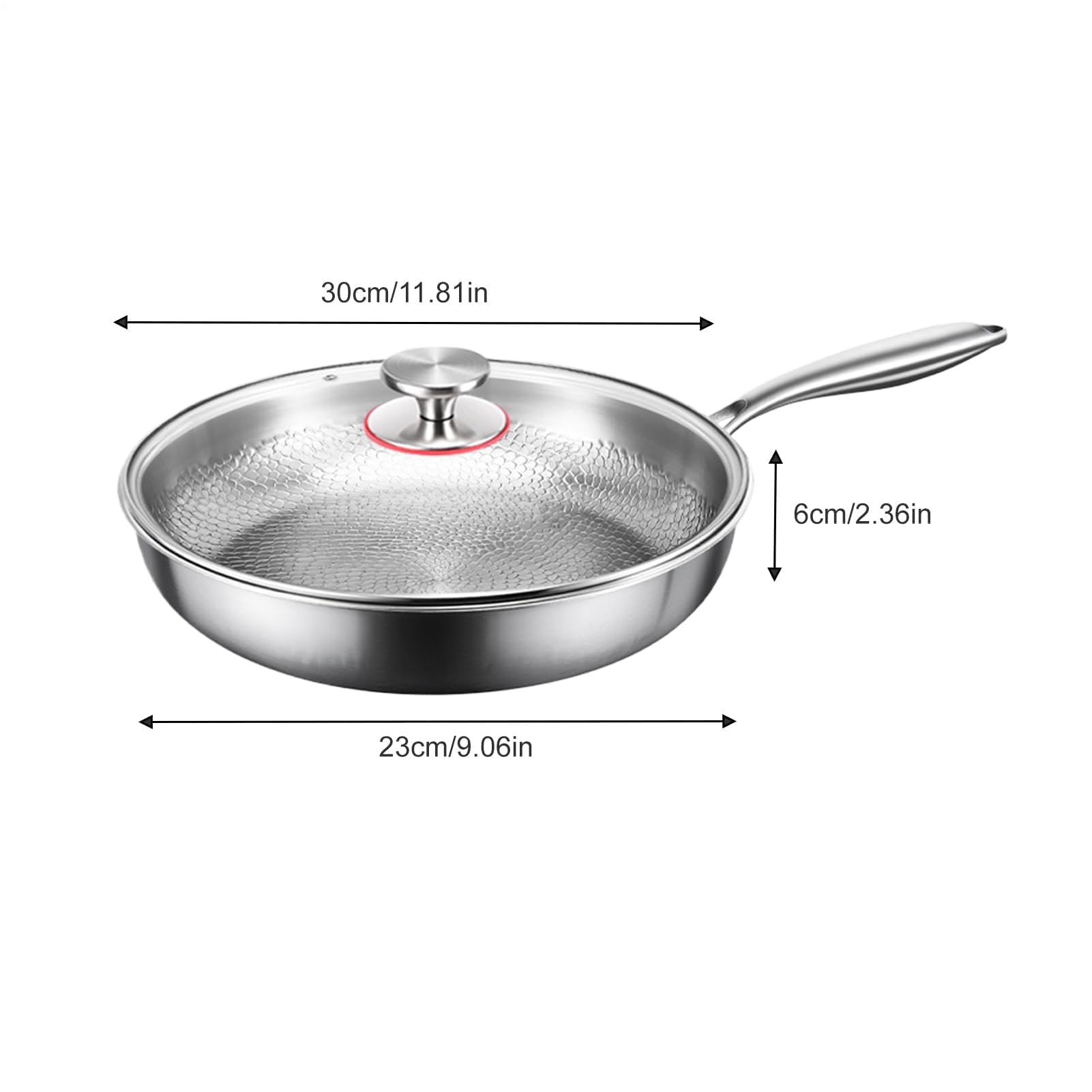 Juego De Utensilios De Cocina De Titanio Puro, 26 28 30cm De Diámetro.Superficie Antiadherente Resistente A Los Araños.Diseño Ligero Martillado Para Una Calefacción Uniforme En Estufas De Gas De Induc
