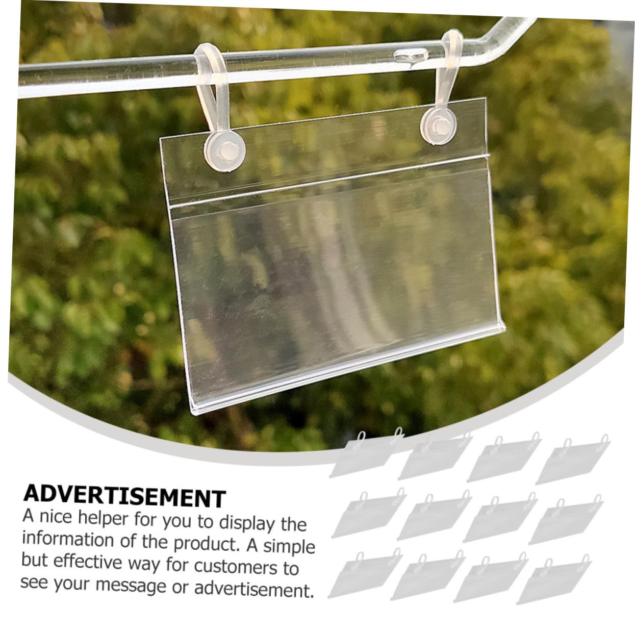 Homoyoyo 40stücke Preisschildhalter aus Pvc für Supermarkt-preisauszeichnung Transparentes Design Installieren Entfernen für Laden und Einzelhandel
