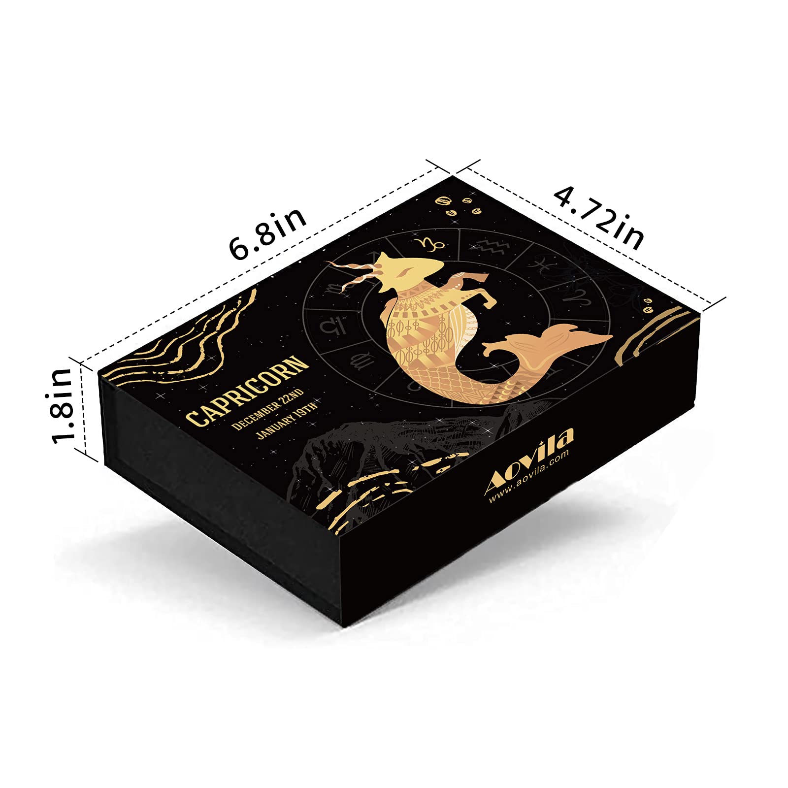 Aovila Regalo di Compleanno per Donna Cristallo Pietra Portafortuna Segno Zodiacale Capricorno Regalo Zodiaco Oroscopo Astrologia Regalo Anniversario San Valentino per Donna Mamma
