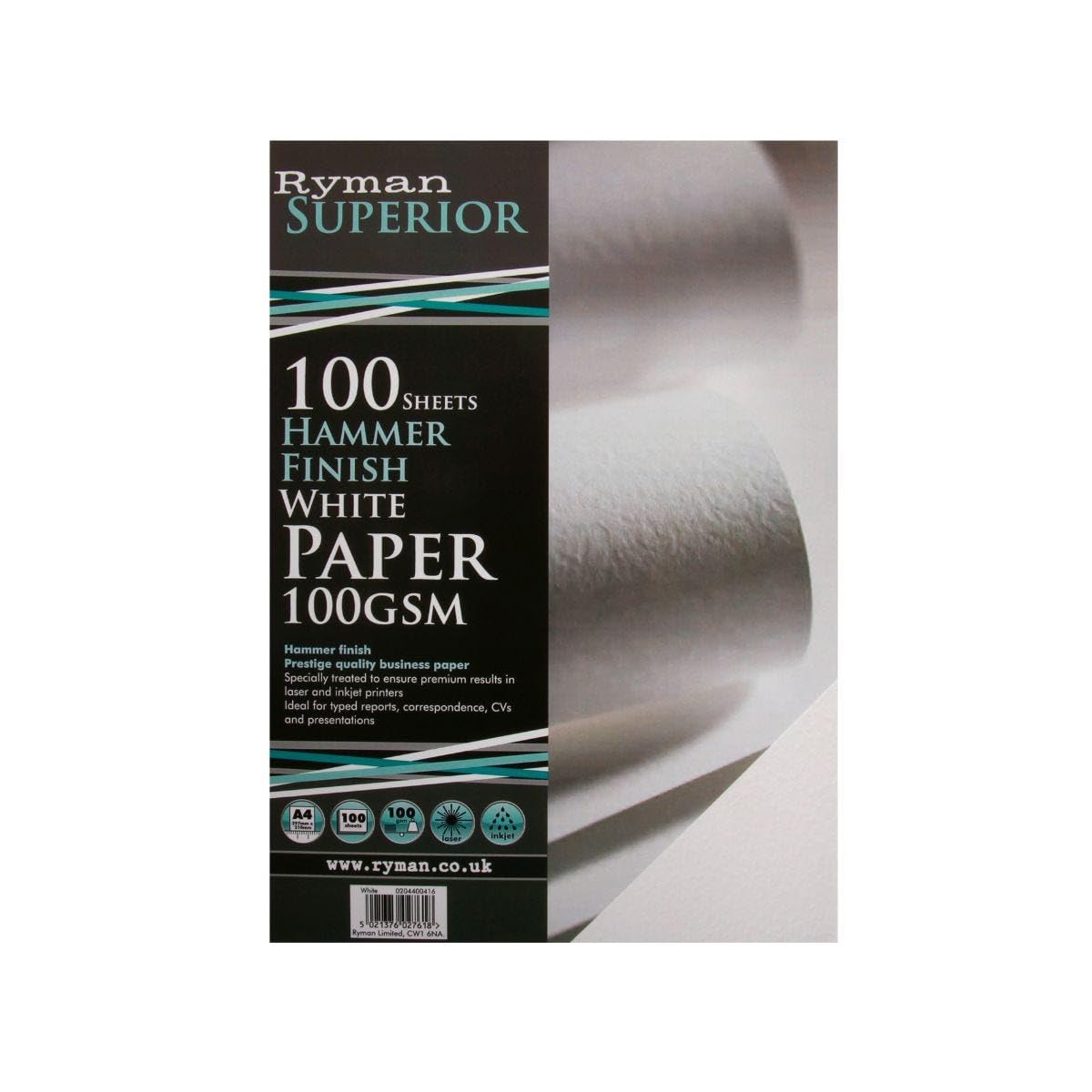 Ryman Laid Paper A4 100gsm 100 Sheets