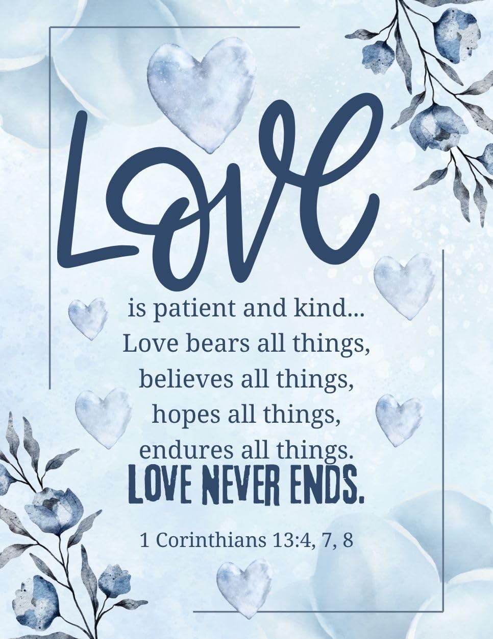 Love Is Patient and Kind - May The Love God Has Given You For Each Other Grow Even Stronger And More Beautiful in His Perfect Love Religious Christian