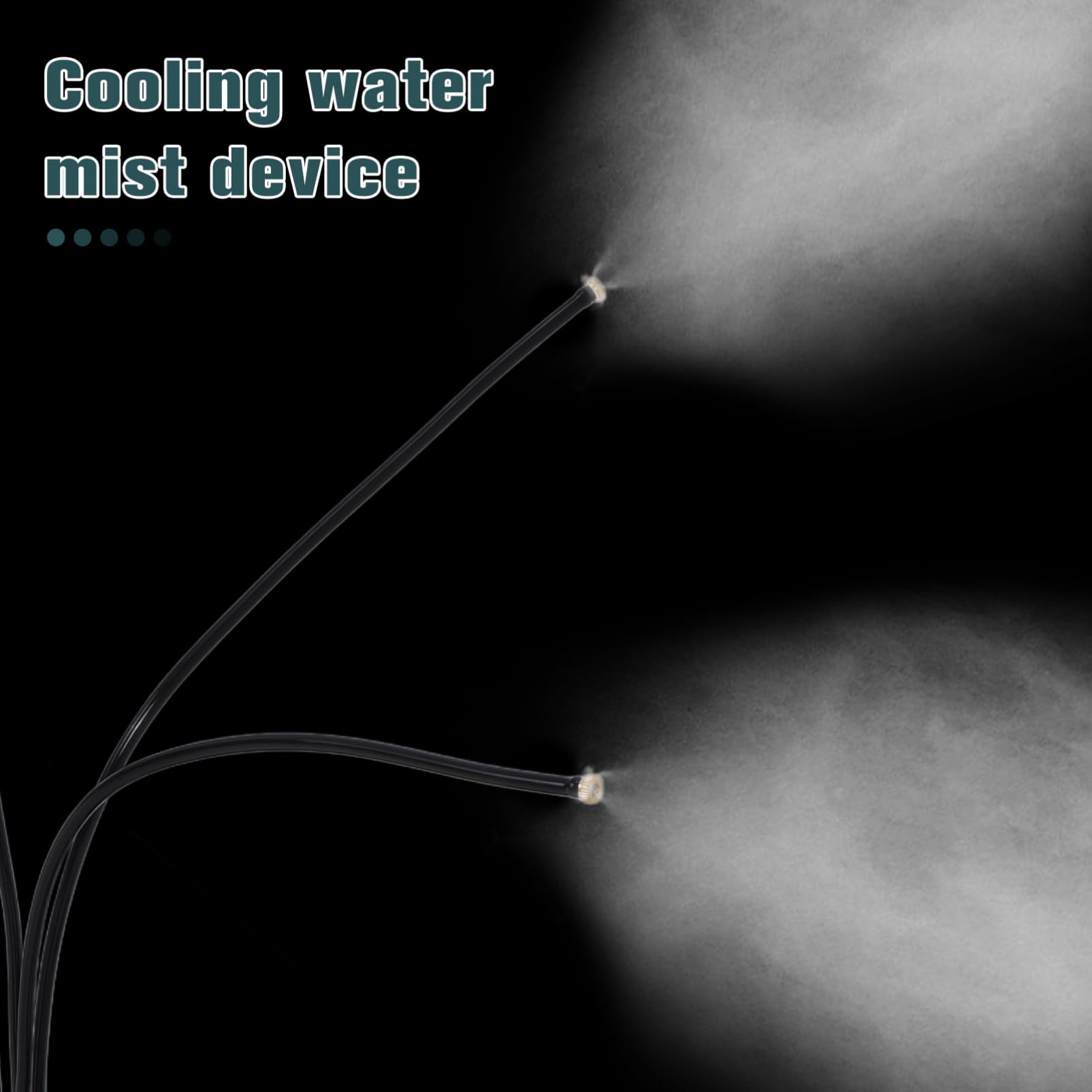 POPETPOP 4-Head Spray Cooling System Portable Outdoor Mister for Patio Garden and Backyard Water Mister for Cooling Outdoor Areas