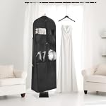 Zilink 72" Wedding Dress Garment Bag Dress Bags for Gowns Bridal Dress Travel Bag with 12”Gusseted and Accessory Pockets for Wedding Dress, Puffy Gowns [Upgraded Version]