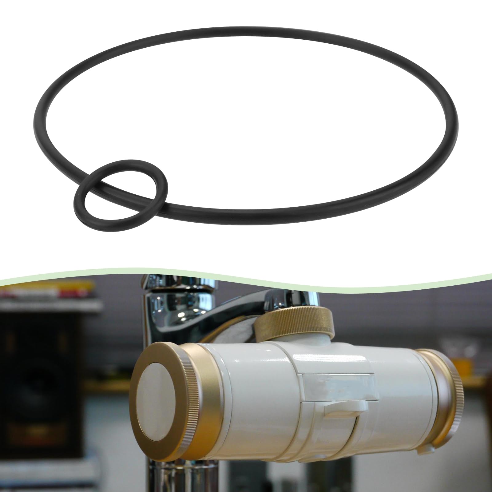 Briny River 2 Sets of Sink Faucet Filters Faucet Filters Seal Ring Replacement Compatible with PUR Plus Horizontal and Vertical Faucet Filter Systems 12x9mm 60x56mm - Image 3