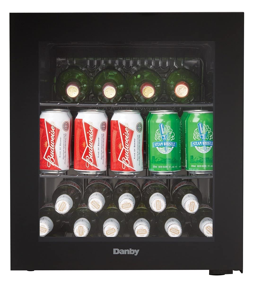 Danby DWC018A1BDB 16 Bottle Wine Cooler Reversible Door Smoked Glass Door Worktop