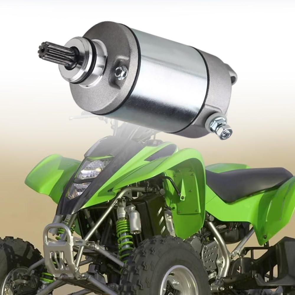 Baceyong Motorino di avviamento elettrico di ricambio per moto a 9 denti, compatibile con Suzuki Ltz Kawasaki Kfx 400 2003 2004 2005 2006 2007-2015 31100-29F00