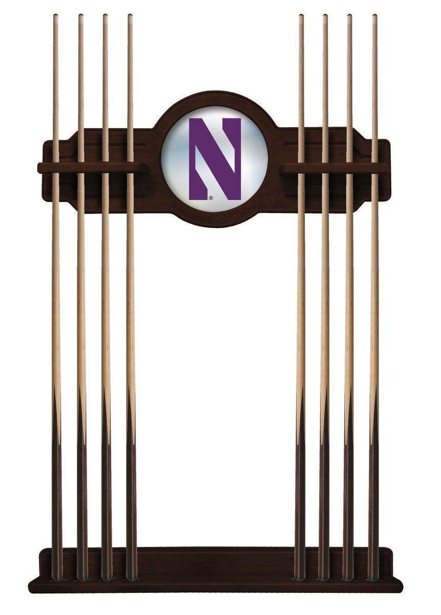 Northwestern Cue Rack in English Tudor Finish by Holland Bar Stool