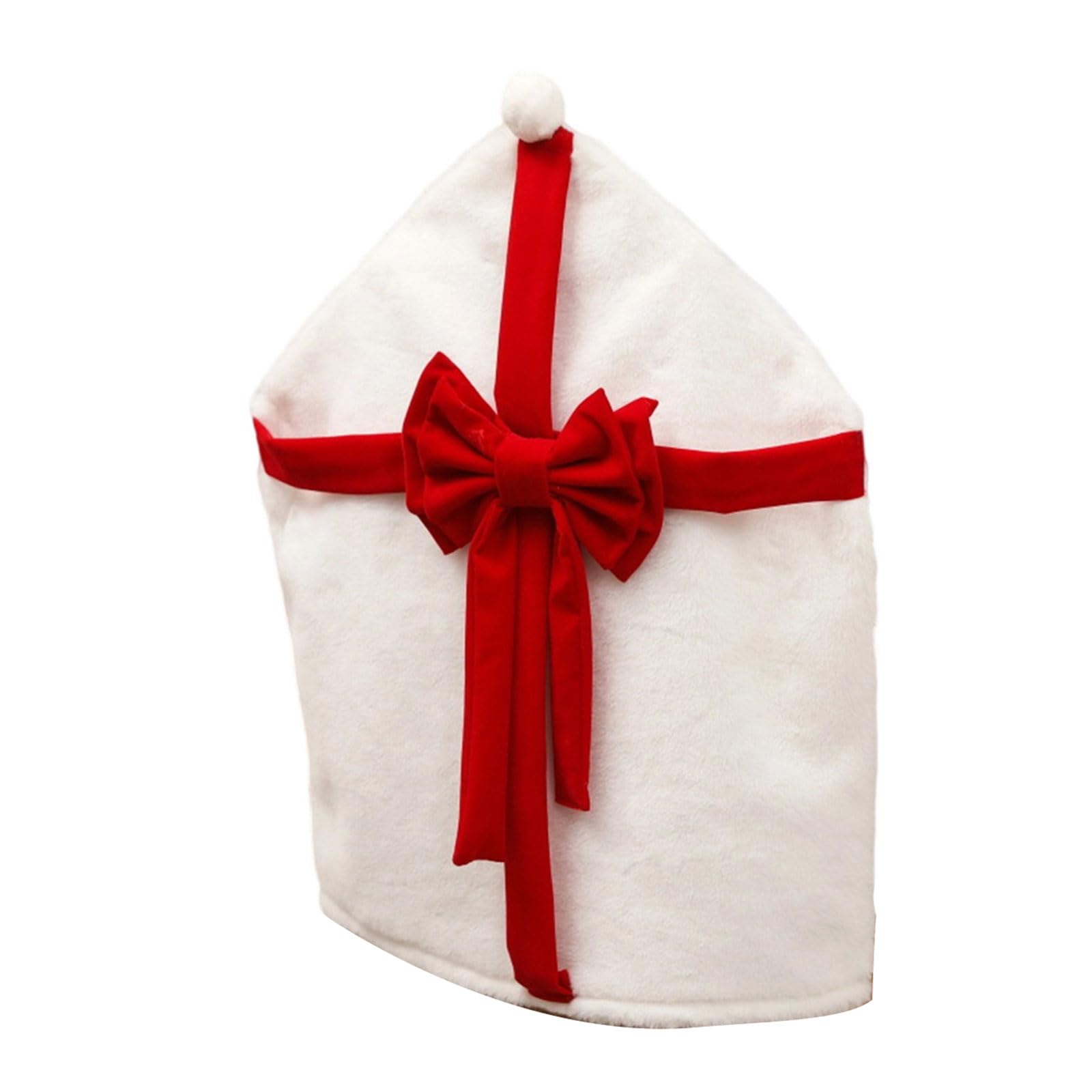 Msioytog Holiday Chair Cover Plush Children Pet and Christmas Decoration Chair Kitchen Dining Slipcover Christmas Decorations
