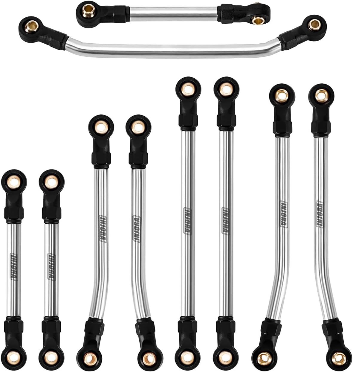 INJORA Stainless Steel Steering Links and High Clearance Links for Redcat Ascent-18 1/18 RC Crawler Upgrade