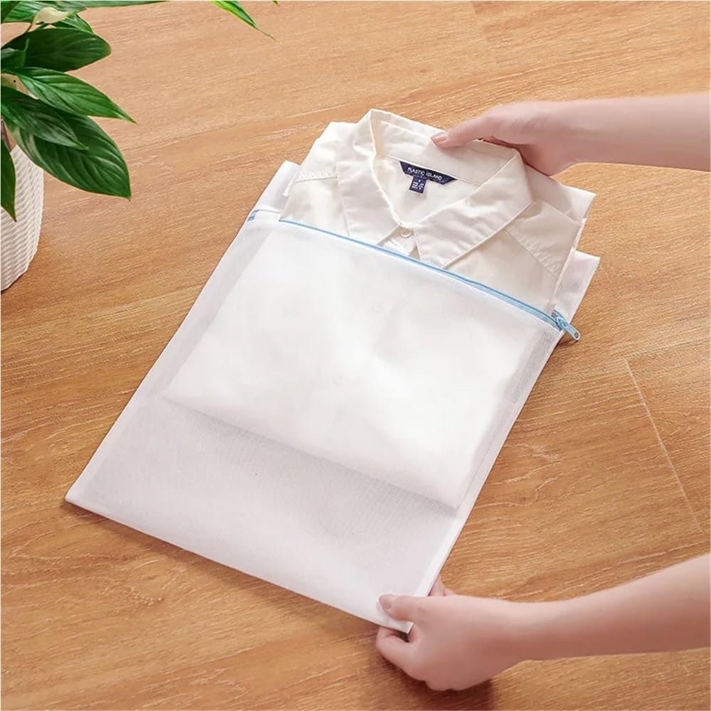 Siatkowe worki na pranie z zamkami błyskawicznymi, Zestaw worków siatkowych na pranie, 6 szt., różne rozmiary, do delikatnej bielizny(5pcs 40x50cm)