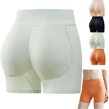 Latex False Buttocks Square Angle Underwear, Bueaew Latex Fake Butt Boxer Briefs, Padded Hip Lifting Shapewear