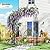 Outsunny 7.4ft Steel Garden Arch with Gate, Garden Arbor Trellis for Climbing Plants, Roses, Vines, Wedding Arch Stand for Outdoor, Garden, Lawn, Backyard, Black