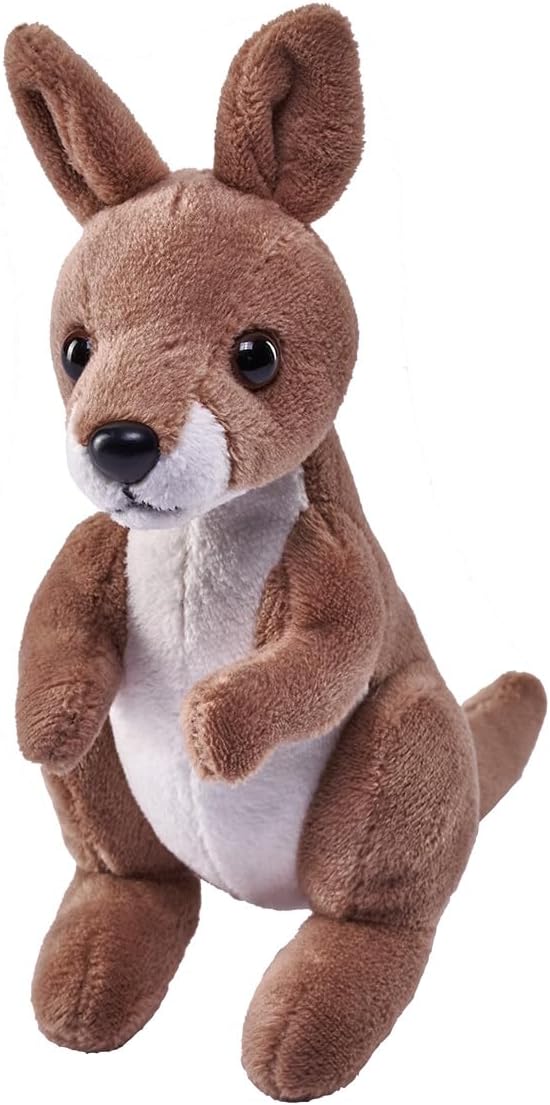 Wild Republic Pocketkins Eco Kangaroo, Stuffed Animal, 5 Inches, Plush Toy, Made from Recycled Materials, Eco Friendly
