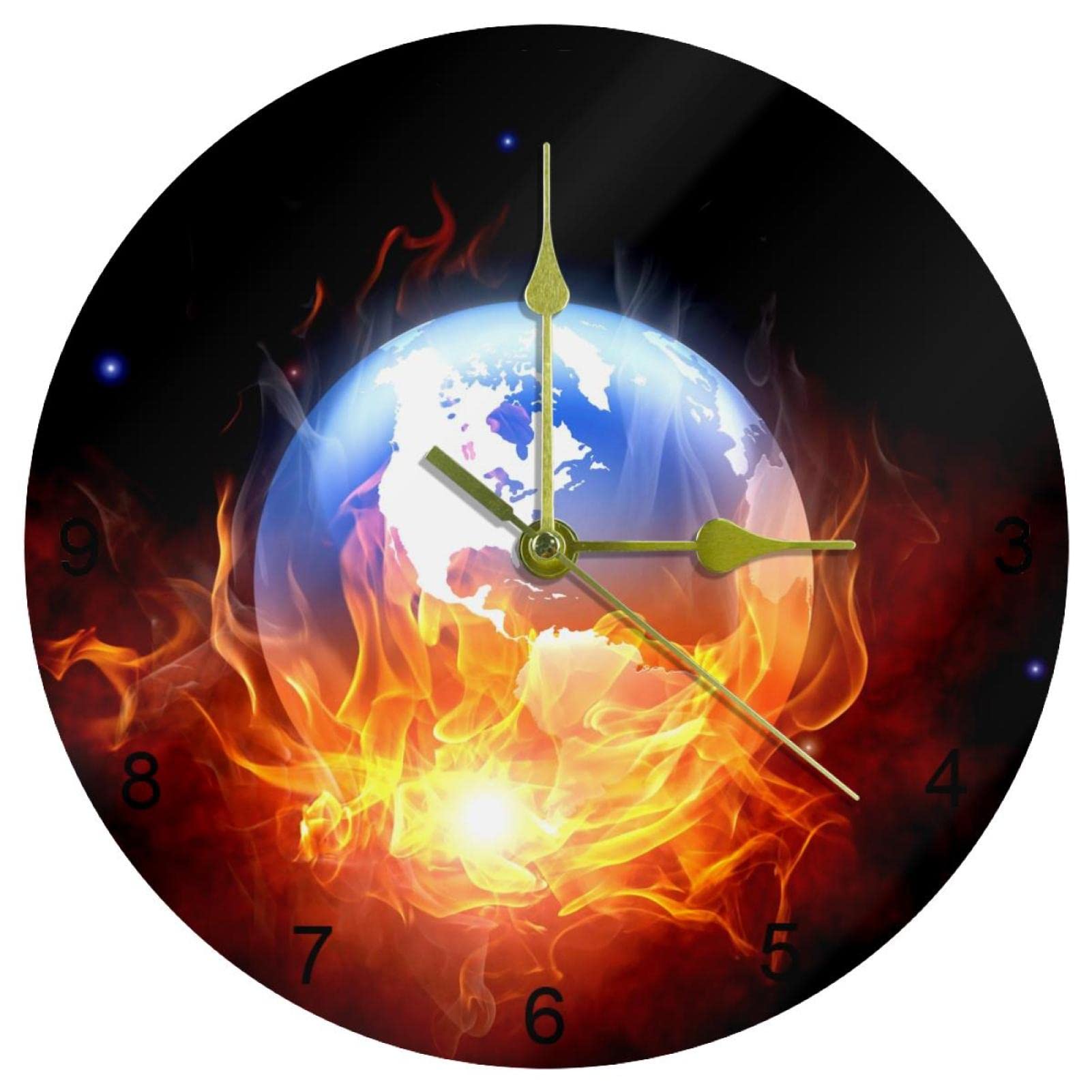 Horloge murale à quartz silencieuse ronde de 25,4 cm pour la cuisine