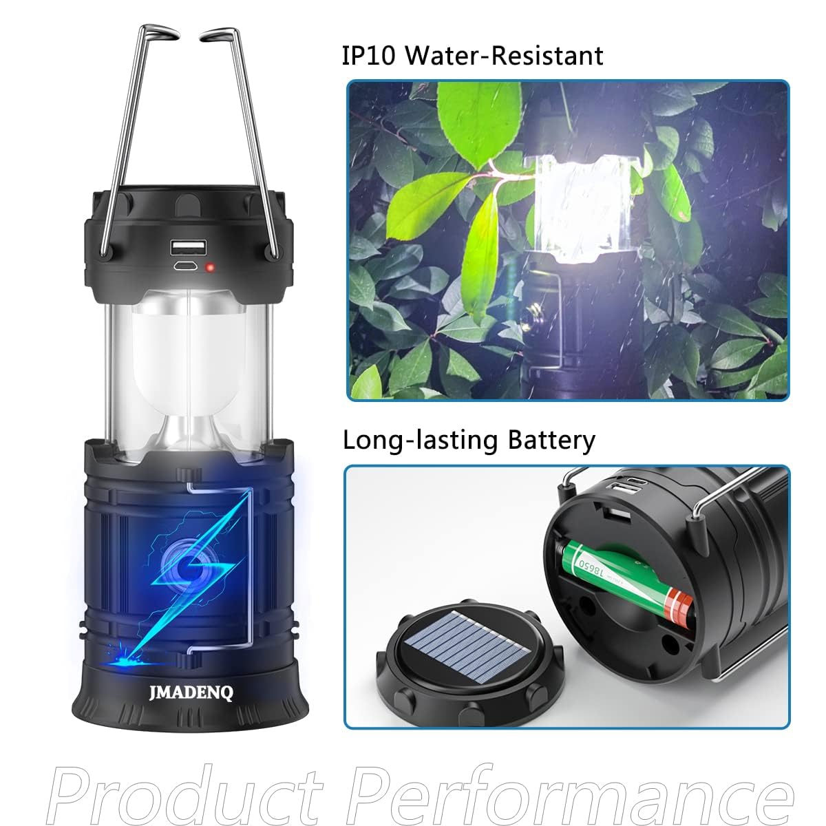 2024 Rechargeable Mini Solar Camp Lanterns - Collapsible Portable LED Camping Lantern for Power Outages Lightweight Flashlight Survival Kits for Indoor Outdoor Tent Home Emergency Essentials Hiking
