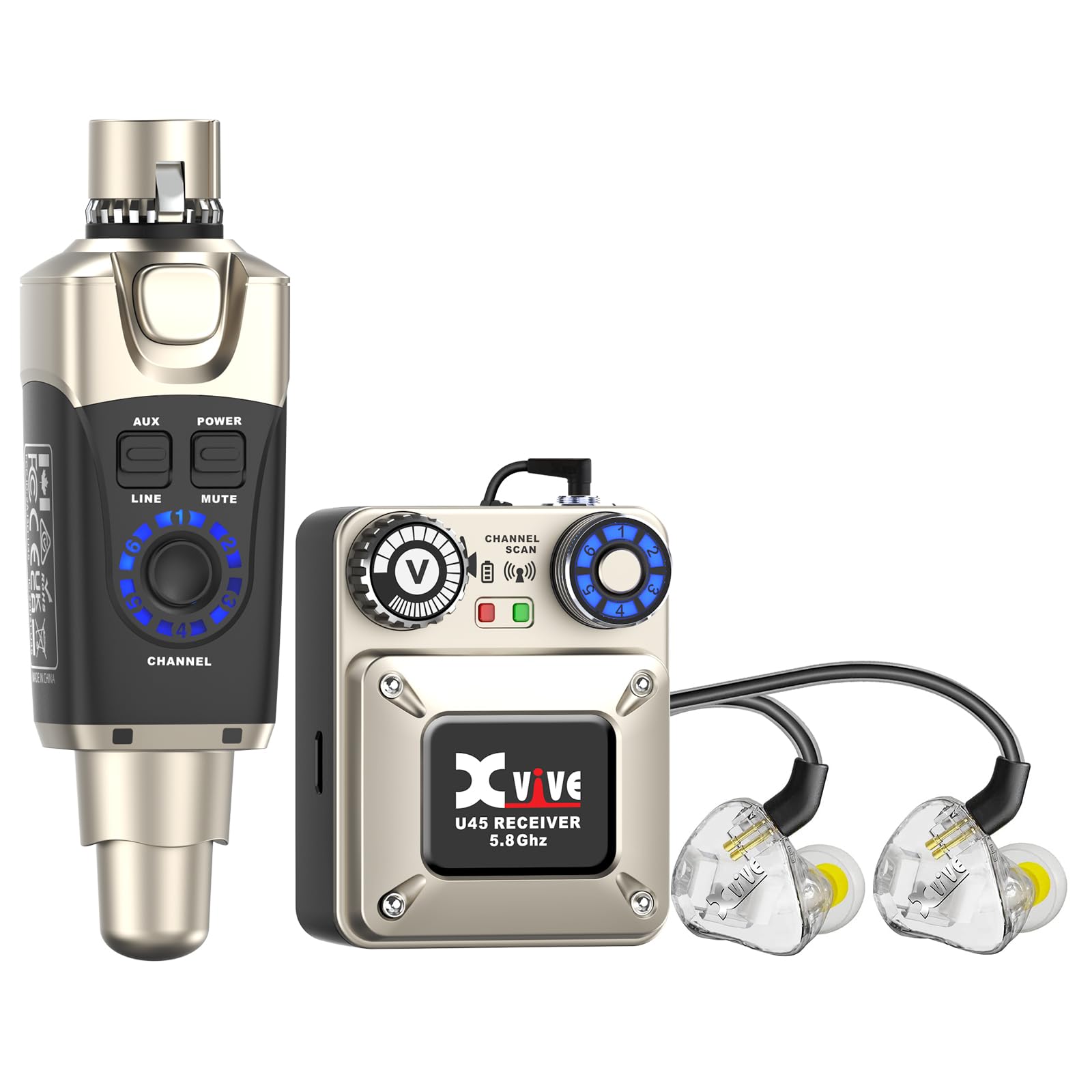 Amazon.com: Xvive U45T9 Wireless in-Ear Monitor System Bundle with