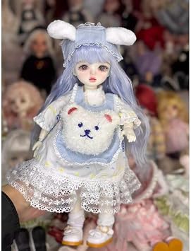 BALOLO BJD Doll Full Set 1/6 Ball Joint Doll Girl 11.8 inches 30 cm Ball Joint Doll Handmade Cute Beautiful Girl Full Set Gift, 1 Doll + Clothes + Shoes + Wig + Eyes + Face Makeup 2#