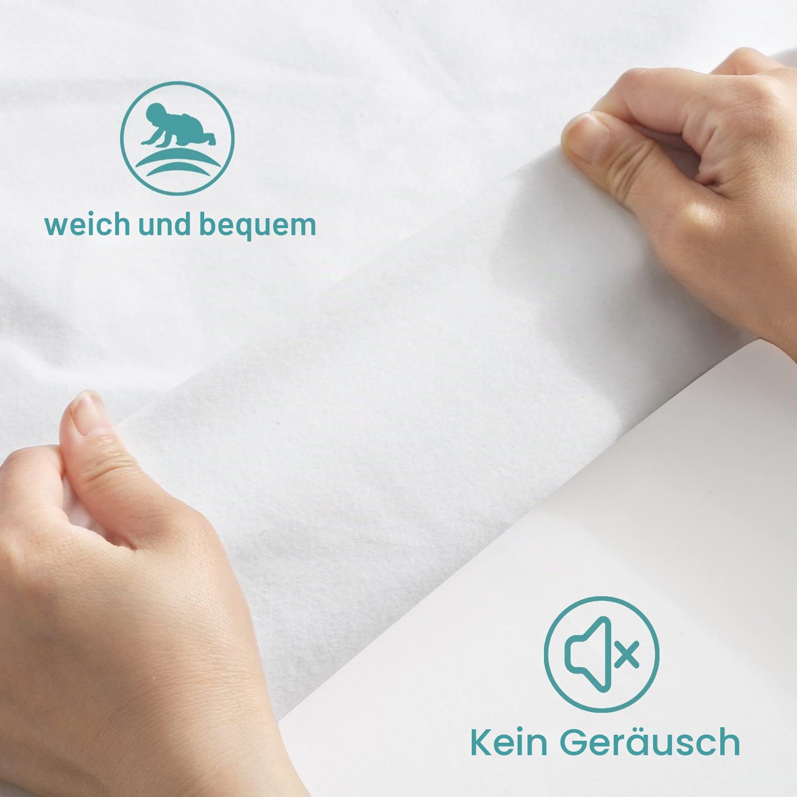 Bedecor Doppelpack Matratzenschoner Wasserdicht Wasserundurchlässige Matratzenauflage Molton 140x200 cm
